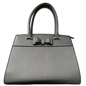 LJOSEIND Designer Handbag Tote Pewter Silver Large Crossbody Shoulder Bag NWOT